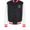 Veste universitaire en laine et simili cuir Veste universitaire en laine et simili cuir
