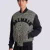 Veste universitaire monogrammée avec empiècements Veste universitaire monogrammée avec empiècements